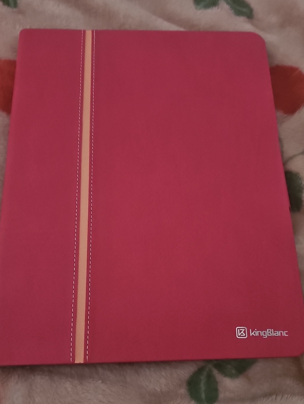 KingBlanc Pink Tablet Folio Sleeve with Contrast Stripe